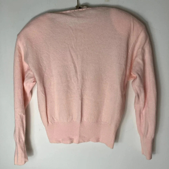 Vintage 80s Beaded Sweater Pastel Small - Picture 4 of 7